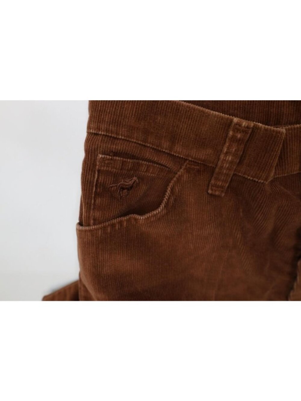 Vintage 70s Wrangler Womens 16 Faded Flared Wide Leg Corduroy Pants Brown USA - Picture 6 of 12